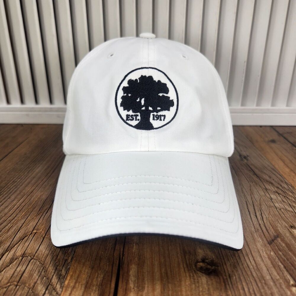 Adidas Oak Tree Est 1917 Strapback Hat Cap White Golf Tennis Athletic Outdoors - Picture 2 of 12